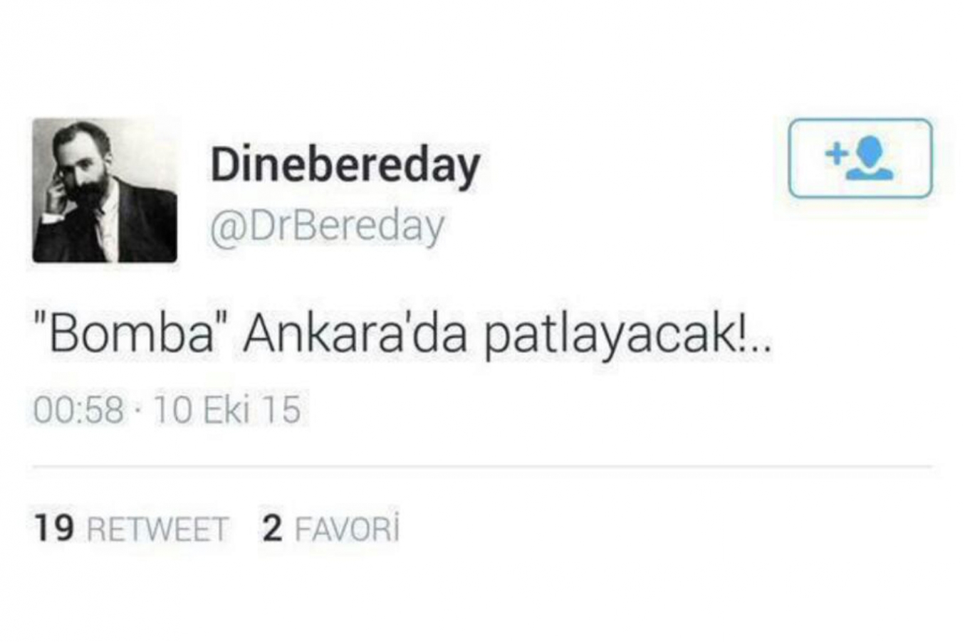 Ankara'daki patlama öncesi tweet atan 2 kişi yakalandı Ankara'daki patlama öncesi tweet atan 2 kişi yakalandı